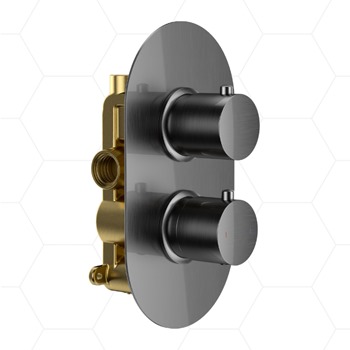 Rondo+ 1 Function Concealed Thermostatic Valve Gunmetal