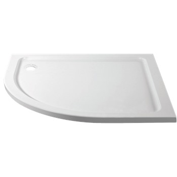 1000 x 800mm L/H Quadrant Shower Tray