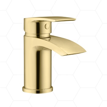 Bell Mini Mono Basin Mixer with Click Waste Brushed Brass