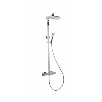 Essential Nine Xtreme Square External Thermostatic Shower