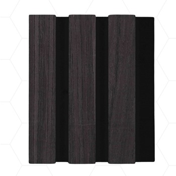 Acoustic Slat Wall Panels, Black Oak