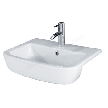 Essential Orchid 520mm Wall Hung Basin 1 Tap Hole