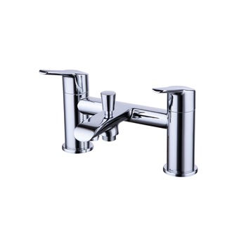 Essential Napo Bath Shower Mixer Including Shower Kit 2 Tap Holes Chrome