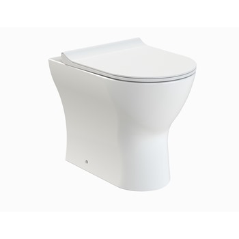 Forth Rimless Back To Wall Pan With Slim Soft Close Seat