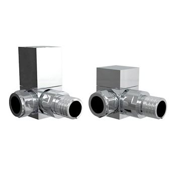 Chrome Cube Corner Valves (Pair)