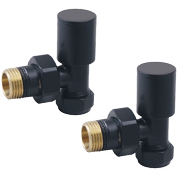 Black Angled Valves (Pair)