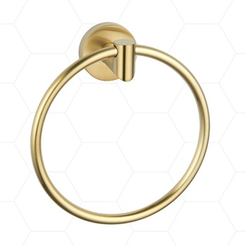 Chester Brushed Brass Towel Ring