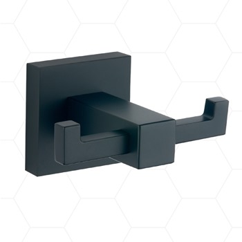 Hexham Matt Black Double Robe Hook