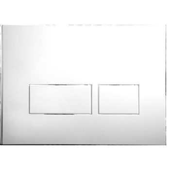 Modena Linear White Dual Flush Plate