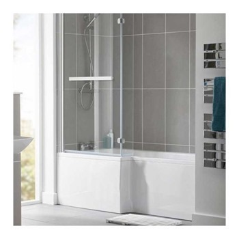 Essential KENSINGTON L Shape Shower Baths 1500x 850mm Left Handed