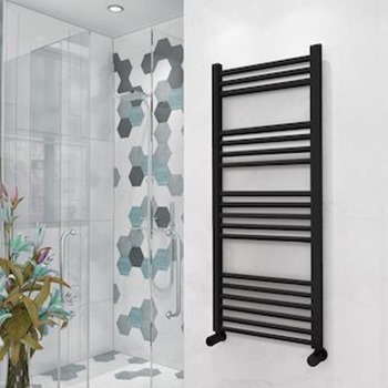 Astini Auckland 1200x500mm Brushed Brass 600W Ladder Heated Towel