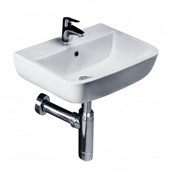 Essential Orchid 400mm Wall Hung Basin 1 Tap Hole