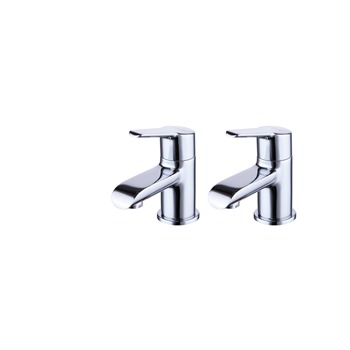 Essential Napo Basin Pillar Tap Pair 2 Tap Holes Chrome