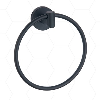 Chester Matt Black Towel Ring