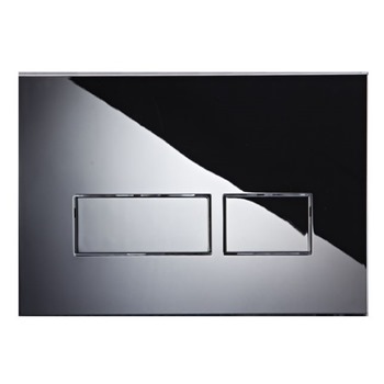 Modena Linear Chrome Dual Flush Plate