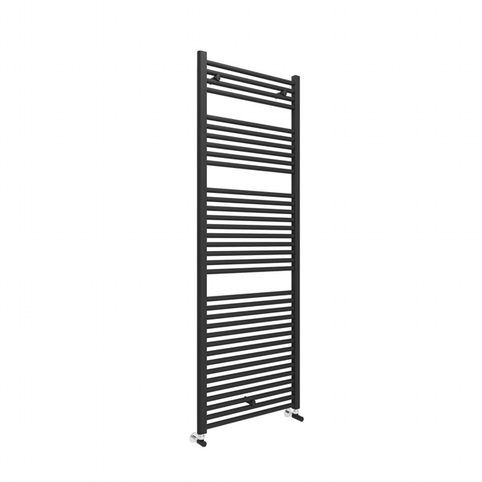 Essential straight 1110 X 600 matt black Towel Warmer