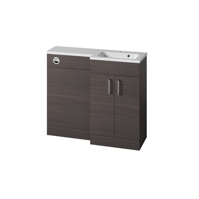 Essential Montana L-Shape 1000 Urban Grey Right Hand Vanity Unit