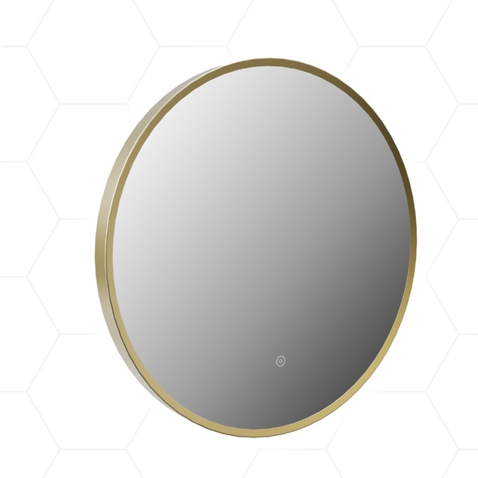 Orlando Round 3 Tone Brushed Brass Back Lit LED Mirror