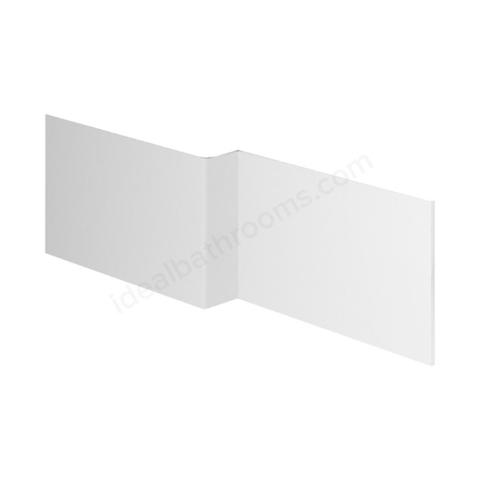 Essential NEVADA MDF L Shape Showerbath Front Bath Panel; 1700mm Wide; White