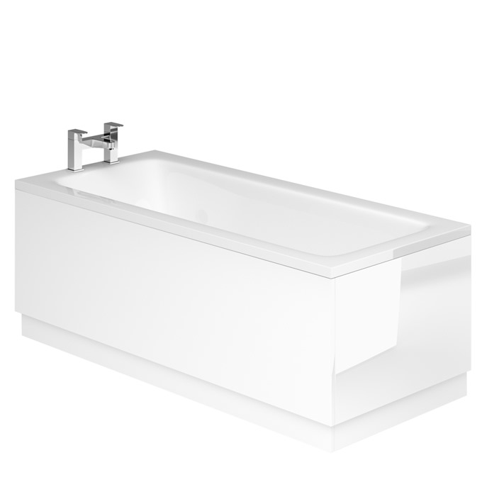 Essential VERMONT MDF End Bath Panel; 700mm Wide; White