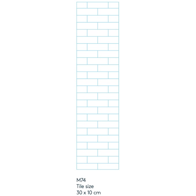 Fibo White Silk Metro Brick Panel 2.4 x 0.6m Tongue & Groove