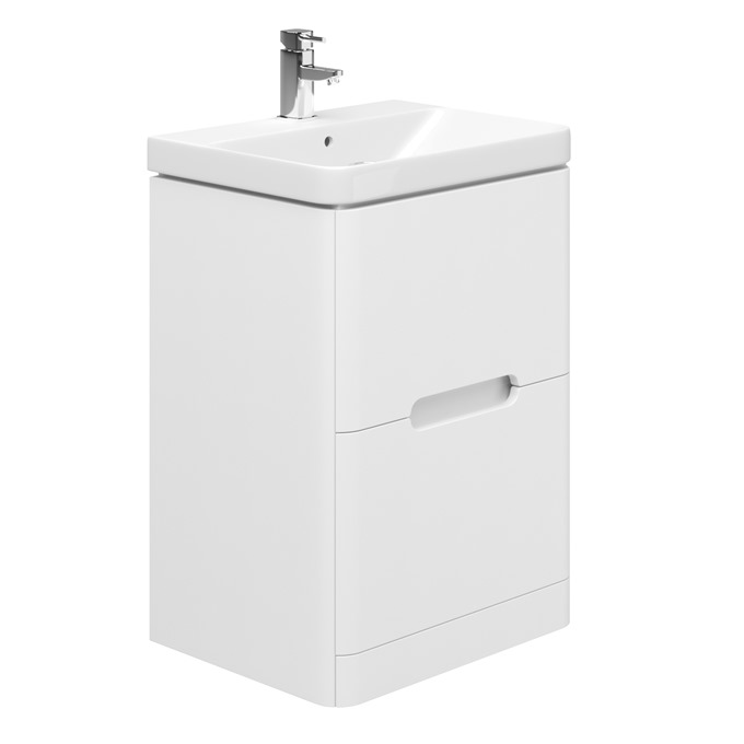 Essential Colorado 600 Floorstanding Unit & Basin Matt White