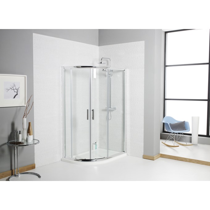 Ocean 6+ 1000 x 800mm Offset Double Door Quadrant Enclosure