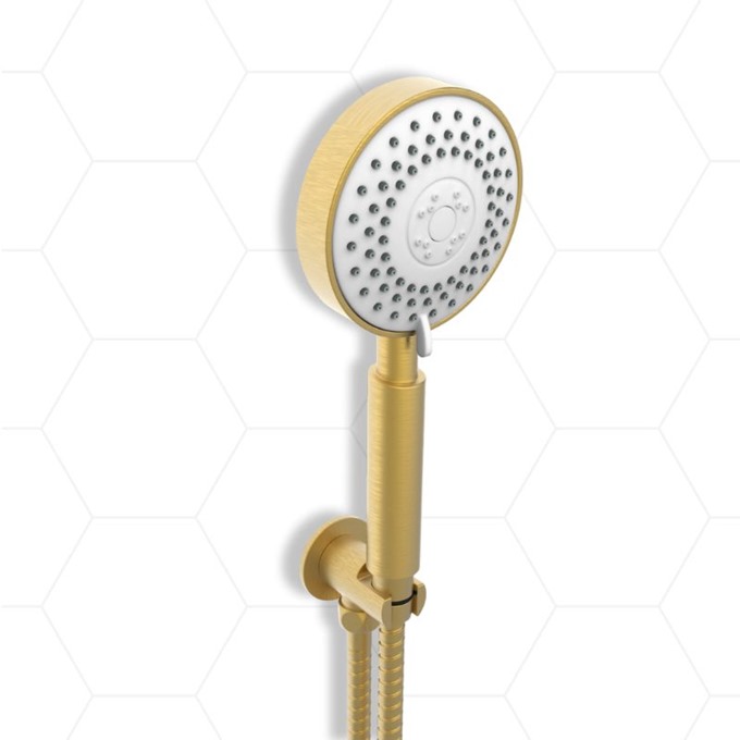 Brass Thermostatic Concealed Shower Valve with Round Fixed Wall Arm Drencher and Handset