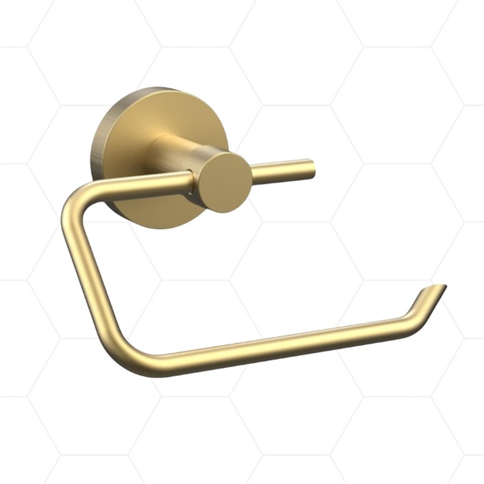 Chester Brushed Brass Toilet Roll Holder