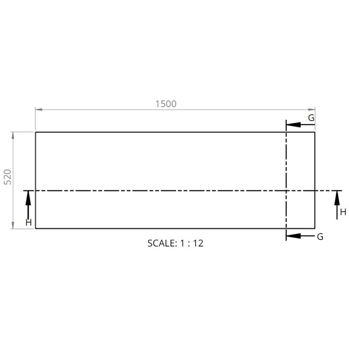 BC Designs Solidblue 1500mm x 520mm Bath Panel - White