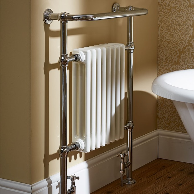 Essential TAURUS Towel Warmer; Central Radiator; 945mm High x 645mm Wide; Chrome