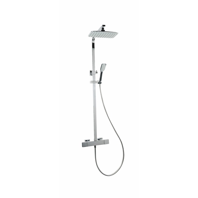 Essential Nine Xtreme Square External Thermostatic Shower