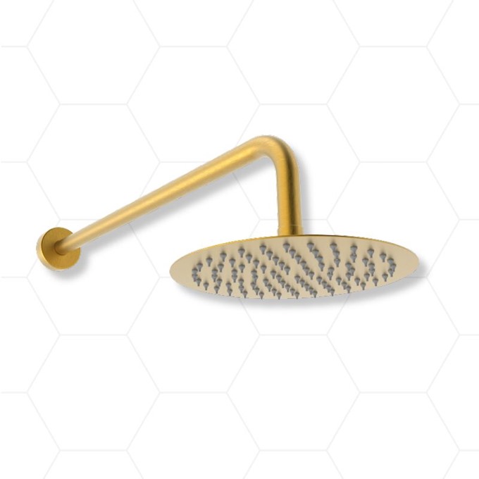 Brass Thermostatic Concealed Shower Valve with Round Fixed Wall Arm Drencher and Handset