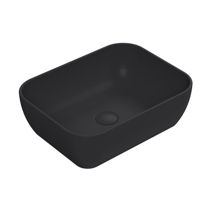 Rectangular matt Black Countertop Basin