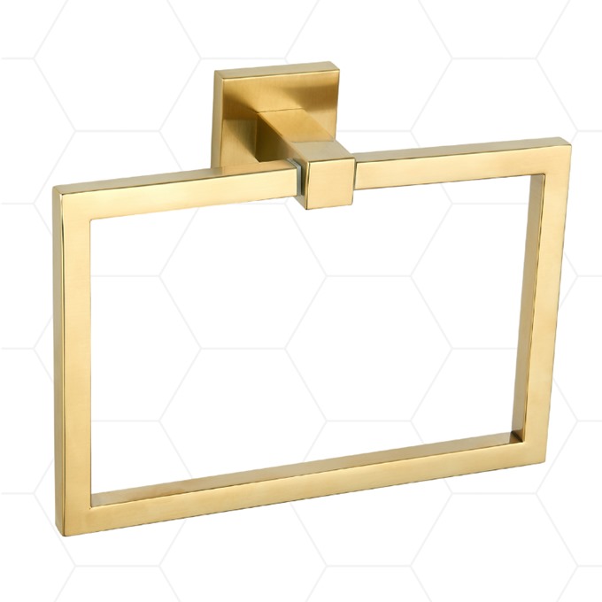 Hexham Brushed Brass Towel Ring