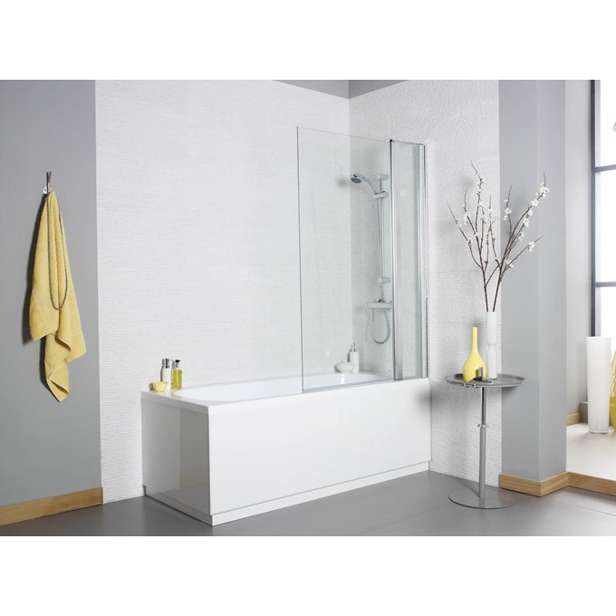 Koncept Straight Double Bath Screen 1400 x 1000mm