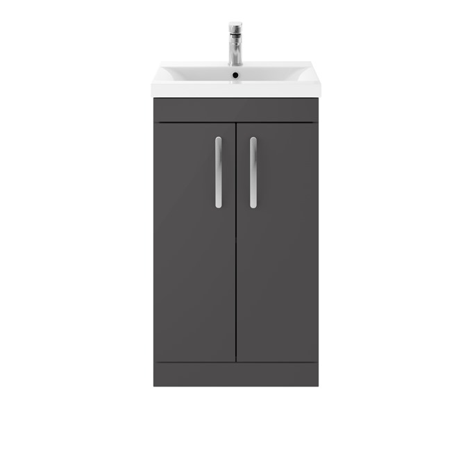 Kinetic 500 x 383mm Floor Standing 2 Door Unit Gloss Grey