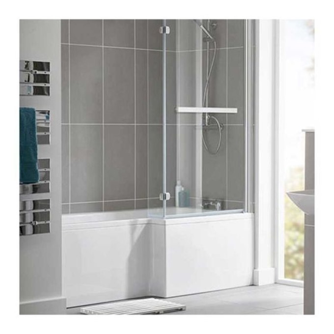 Essential KENSINGTON L Shape Shower Baths 1500x 850mm Right Handed