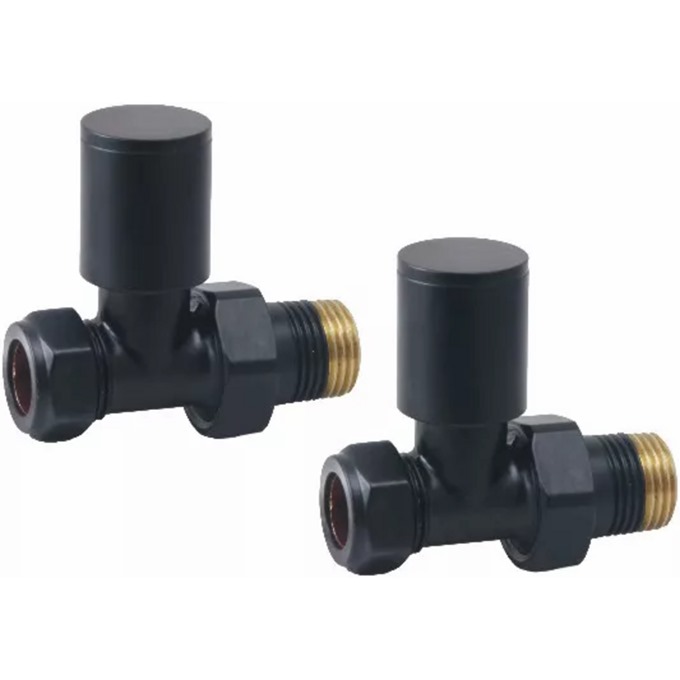 Black Straight Valves (Pair)