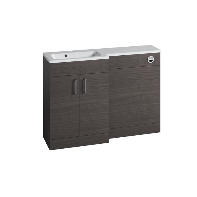 Essential Montana L-Shape 1200 Urban Grey Left Hand Vanity Unit