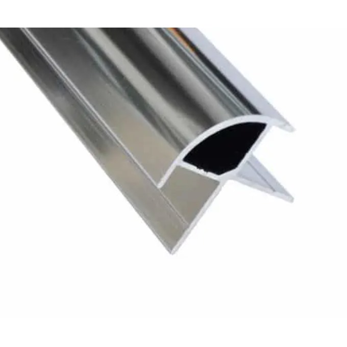 10mm Chrome Aluminium External Winged Corner