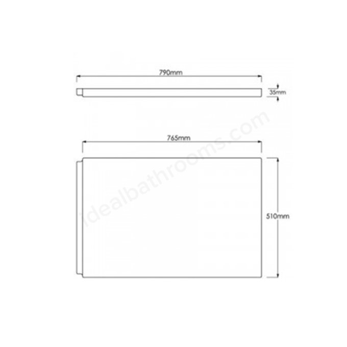 Essential 800mm End Panel (3mm thick)