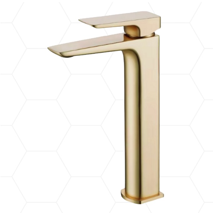 Armstrong Hi Rise Mono Basin Mixer Brushed Brass