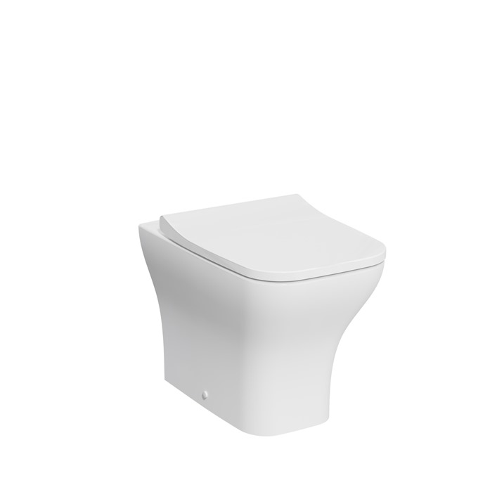 Luxor Square Rimless Back to Wall Pan with Soft Close Seat