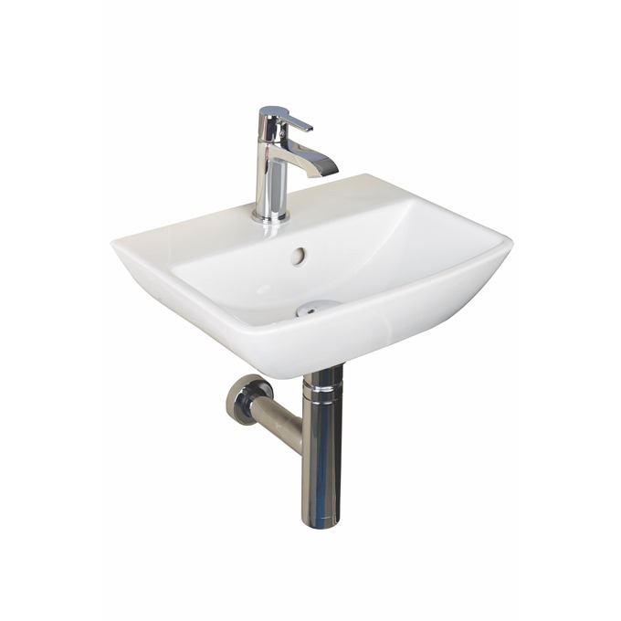 Essential Jasmine 400mm Washbasin 1 Tap Hole