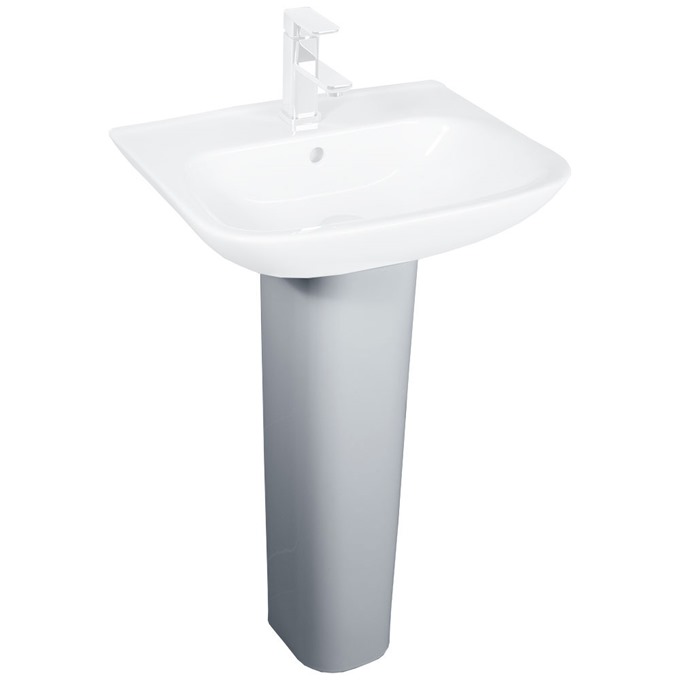 Essential VIOLET Full Pedestal Only; White