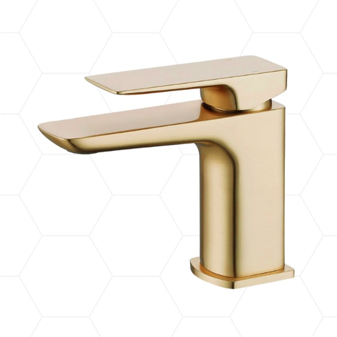 Armstrong Mini Mono Basin Mixer with Click Waste Brushed Brass