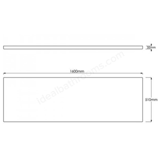 Essential 1600mm Straight Panel (2mm thick)