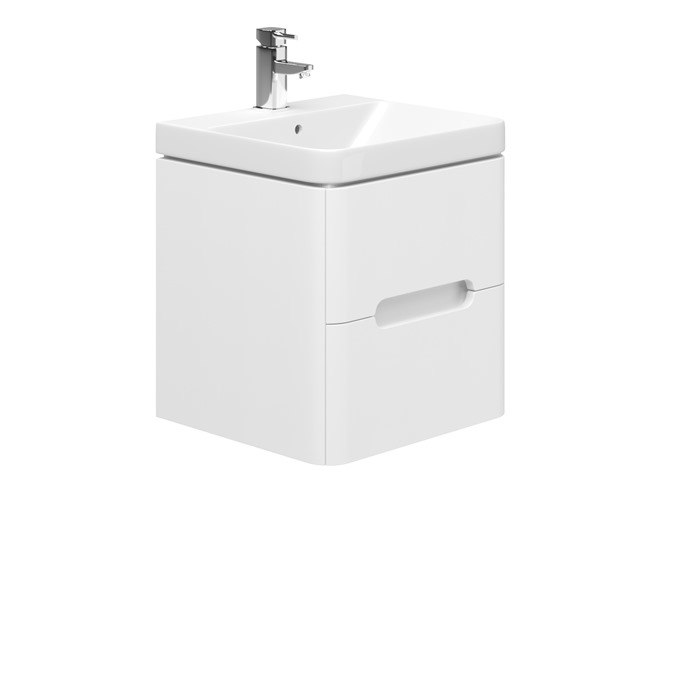 Essential Colorado 500 Wall Hung Unit & Basin Matt White