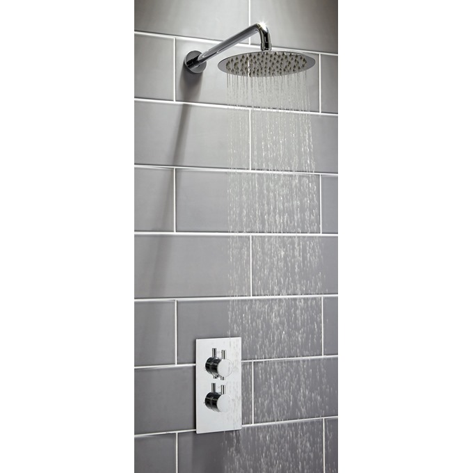 Slimline Stainless Drencher 300mm Head - Round